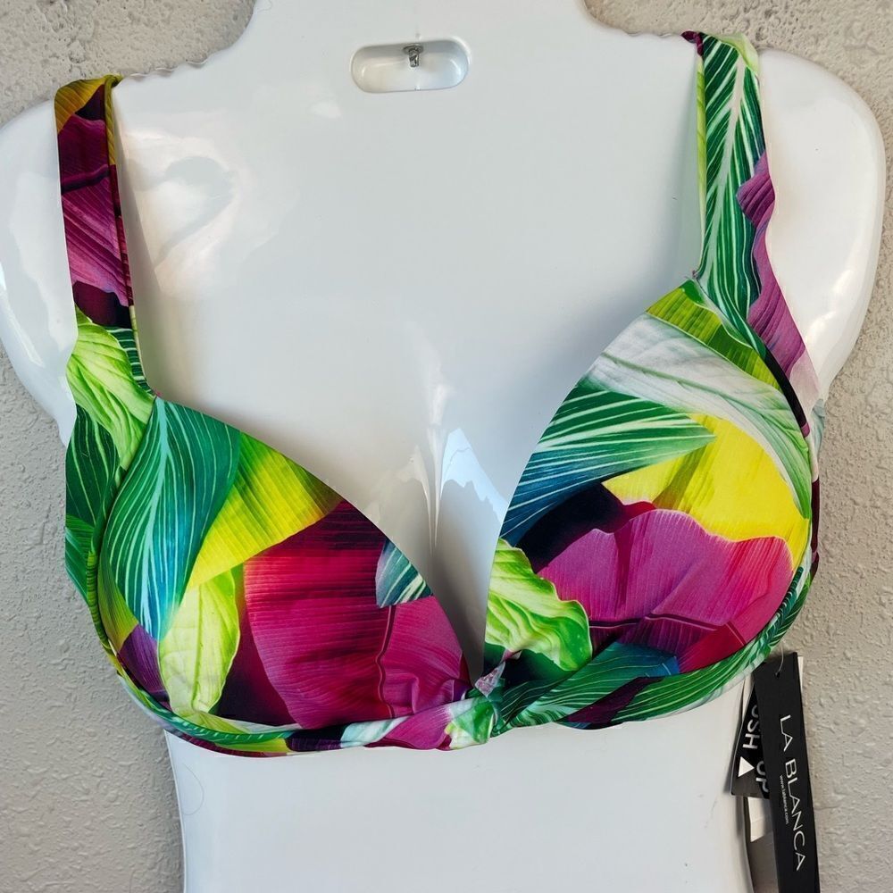 NWT La Blanca Tropical Bikini Top and Bottoms Size 12 - Picture 2 of 6